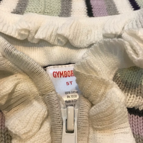 NWT Gymboree striped hoodie sweater Sz 5T - Picture 4 of 5